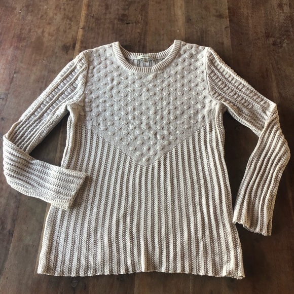 41 Hawthorn Sweaters - 41 Hawthorn Sweater Crewneck Poppy Textured in Neutral Light Tan
